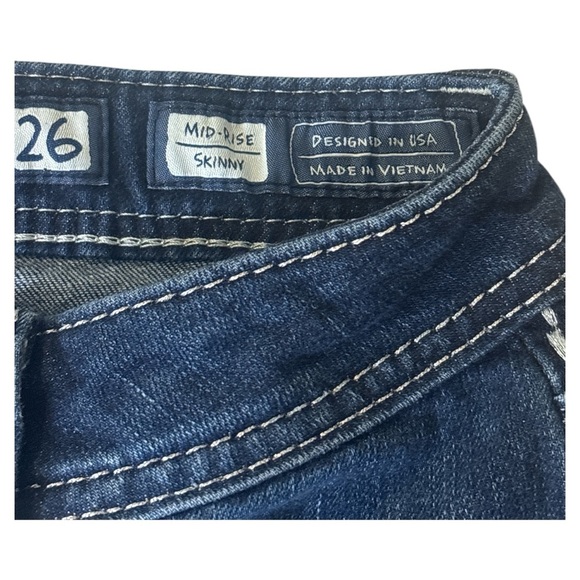 Miss Me Blue Skinny Jeans Classic Style - Picture 6 of 7